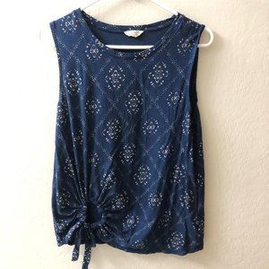 Lucky Brand Blue Patterned Tank Top